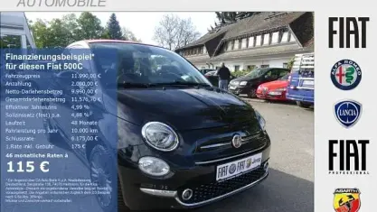 Gebraucht Fiat 500C Lounge 69 PS (50 kW) 2019 Schwarz Cabrio