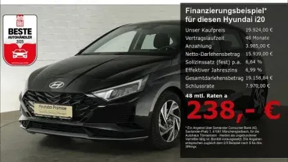 Używany Hyundai i20 Trend 101 KM (74 kW) 2025 Czarny Hatchback