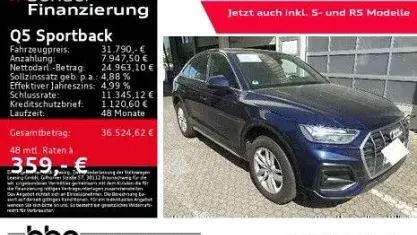 Gebraucht Audi Q5 Sportback Advanced Plus 299 PS (219 kW) 2021 Blau SUV