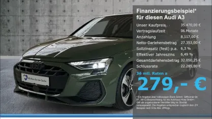 Gebraucht Audi A3 S-Line 150 PS (110 kW) 2024 Grün Limousine