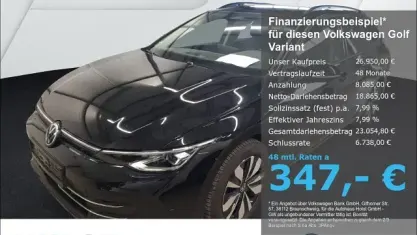 Gebraucht VW Golf VIII Goal 150 PS (110 kW) 2025 Schwarz Kombi
