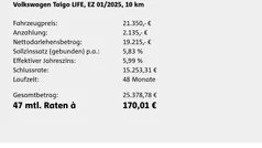 Rauchgrau metallic Neu 2025 VW Taigo Life SUV | 20.900 € (Superpreis)