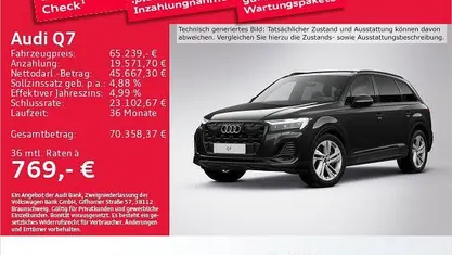 Mythosschwarz metallic Gebraucht 2025 Audi Q7 Performance SUV | 65.239 € (Fairer Preis)