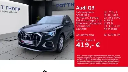 Gebraucht Audi Q3 Advanced 150 PS (110 kW) 2025 Mythosschwarz metallic SUV