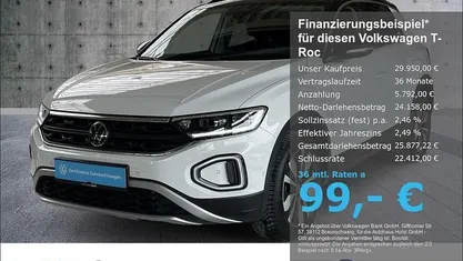 Gebraucht VW T-Roc Goal 150 PS (110 kW) 2025 Weiß SUV