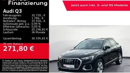 Gebraucht Audi Q3 Advanced 150 PS (110 kW) 2025 Schwarz SUV