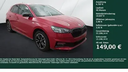 Brugt Skoda Fabia Monte Carlo 150 HK (110 kW) 2025 Rød Hatchback