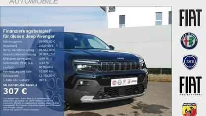 Neu Jeep Avenger Summit 110 PS (80 kW) 2025 Schwarz SUV