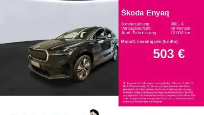 Gebraucht Skoda Enyaq iV Loft 150 kW (204 PS) 2023 Schwarzmagic perleffekt SUV