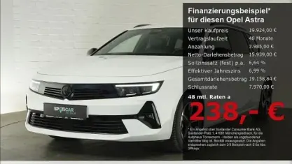 Gebraucht Opel Astra 131 PS (96 kW) 2024 Arktis weiß Kleinwagen