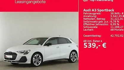 Weiß Gebraucht 2025 Audi A3 S-Line Limousine | 36.949 € (Fairer Preis)