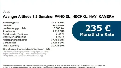 Gebraucht Jeep Avenger Altitude 101 PS (74 kW) 2024 Grau SUV