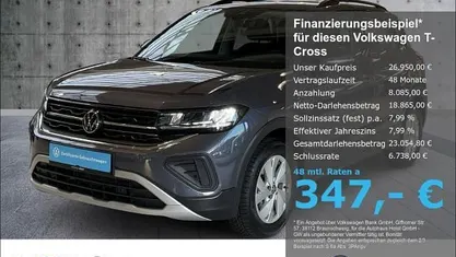 Grau Gebraucht 2024 VW T-Cross IQ Drive SUV | 25.910 € (Fairer Preis)
