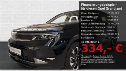 Neu Opel Grandland X Edition 145 PS (106 kW) 2026 Schwarz SUV