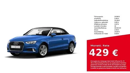 Blau Gebraucht 2020 Audi A3 Sport Cabrio | 24.880 € (Fairer Preis)