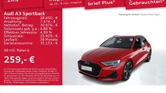 Progressivrot metallic Gebraucht 2025 Audi A3 Advanced Plus Limousine | 38.450 € (Fairer Preis)