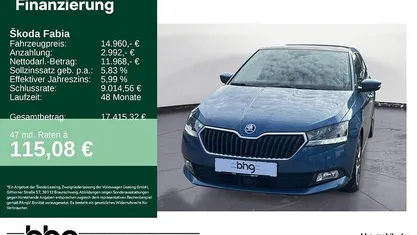 Gebraucht Skoda Fabia Best of 95 PS (69 kW) 2021 Blau Limousine