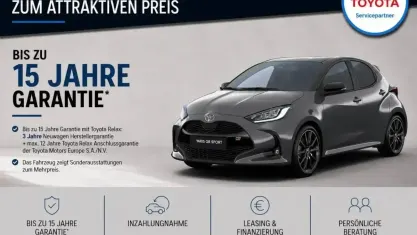 Neu Toyota Yaris Sport 131 PS (96 kW) 2026 Schwarz Kleinwagen