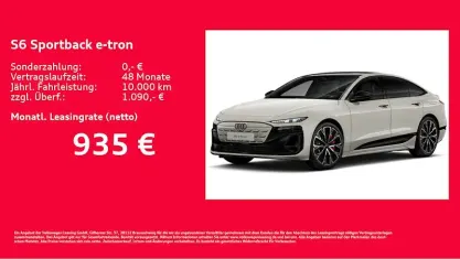 Ny Audi S6 e-tron Ambiente 405 kW (551 HK) 2026 Beige Sedan