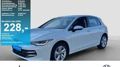 Brugt VW Golf VIII Life 116 HK (85 kW) 2024 Hvid Sedan
