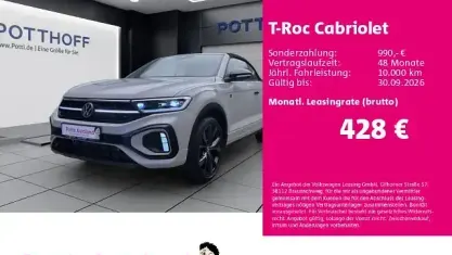 Gebraucht VW T-Roc Cabriolet R-line Edition 150 PS (110 kW) 2025 Grau Cabrio