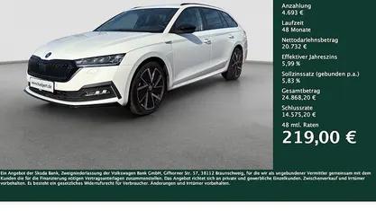 Gebraucht Skoda Octavia SportLine 150 PS (110 kW) 2022 Candyweiss Kombi