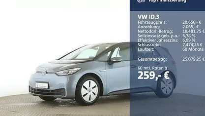 Gebraucht VW ID.3 Pure 110 kW (150 PS) 2022 Blau Kleinwagen