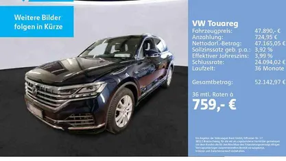 Blau Gebraucht 2021 VW Touareg Elegance SUV | 47.890 € (Fairer Preis)