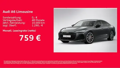 Nouă Audi A6 Ambiente 367 CP (269 kW) 2026 Gri Berlinǎ