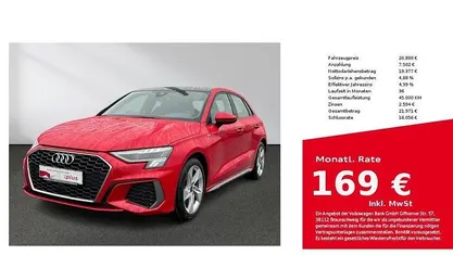 Gebraucht Audi A3 S-Line 150 PS (110 kW) 2023 Tangorot metallic Limousine