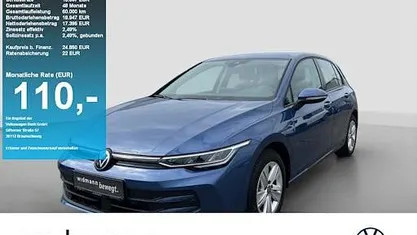 Anemonenblau metallic Gebraucht 2024 VW Golf Life Limousine | 23.850 € (Fairer Preis)