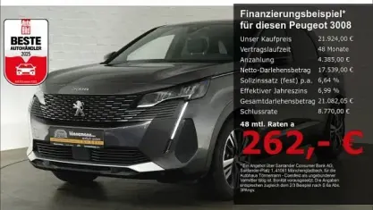 Gebraucht Peugeot 3008 Allure 145 PS (106 kW) 2024 Platinum grau SUV