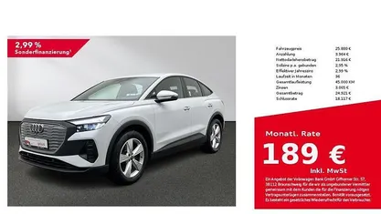 Gebraucht Audi Q4 Sportback e-tron Advanced 125 kW (170 PS) 2022 Gletscherweiß metallic SUV