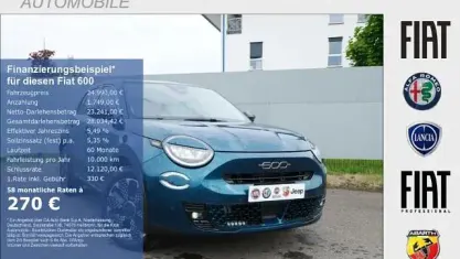 Neu Fiat 600 La Prima 110 PS (80 kW) 2025 Gruen SUV