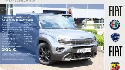 Neu Jeep Avenger Overland 145 PS (106 kW) 2026 Granite grey metallic (grau) SUV