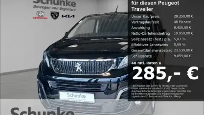 Gebraucht Peugeot Traveller Business-Line 144 PS (105 kW) 2021 Schwarz Van / Kleinbus
