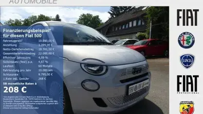 Neu Fiat 500 Icon 65 PS (47 kW) 2026 Schwarz