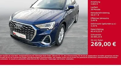 Navarrablau metallic Gebraucht 2025 Audi Q3 Sportback S-Line SUV | 40.766 € (Guter Preis)