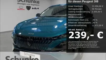 Nuova Peugeot 308 Allure 146 CV (107 kW) 2025 Blu Berlina
