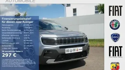 Neu Jeep Avenger Summit 110 PS (80 kW) 2026 Storm grey (grau) SUV