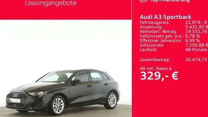 Gebraucht Audi A3 110 PS (80 kW) 2022 Brillantschwarz Limousine