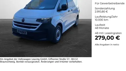 Ny VW Transporter 150 HK (110 kW) 2026 Hvid Van