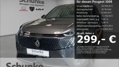Neu Peugeot 3008 Allure 146 PS (107 kW) 2026 Grau SUV