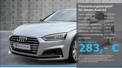 Gebraucht Audi A5 Sportback S-Line 190 PS (139 kW) 2016 Silber Kleinwagen
