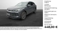Grau (delfingrau metallic) Gebraucht 2024 VW Tiguan Elegance SUV | 39.989 € (Fairer Preis)