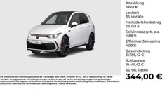 Pure white Gebraucht 2022 VW Golf VIII GTI Limousine | 31.930 € (Fairer Preis)