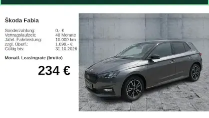 Neu Skoda Fabia Monte Carlo 116 PS (85 kW) 2026 Grau Kleinwagen