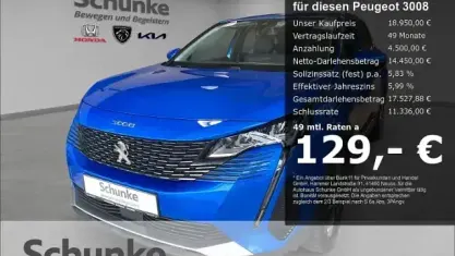 Gebraucht Peugeot 3008 Allure 131 PS (96 kW) 2021 Blau SUV