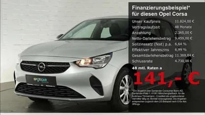 Silber Gebraucht 2022 Opel Corsa Edition Kleinwagen | 12.624 € (Fairer Preis)