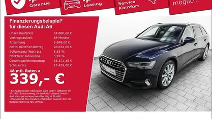 Firmamentblau metallic Gebraucht 2022 Audi A6 Ambiente Kombi | 34.880 € (Fairer Preis)